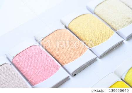 sample color shade of colorful fabric textile of clothing industry sample color shade of colorful fabric textile of clothing industry 139030649
