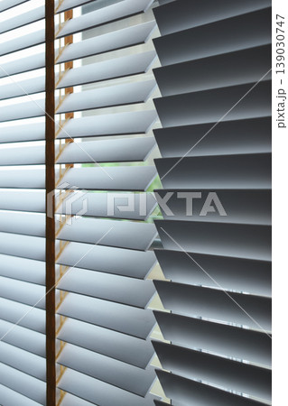white window blinds in home, object for decorate interior of house 139030747