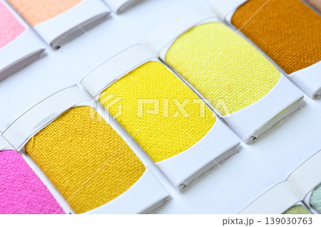 sample color shade of colorful fabric textile of clothing industry 139030763