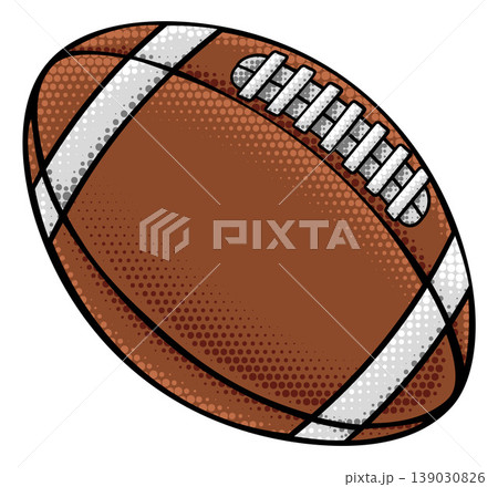 Football Ball Halftone Icon Illustration Football Ball Halftone Icon Illustration 139030826