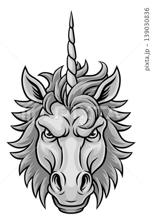 Unicorn Horse Sports Team Mascot Design Unicorn Horse Sports Team Mascot Design 139030836