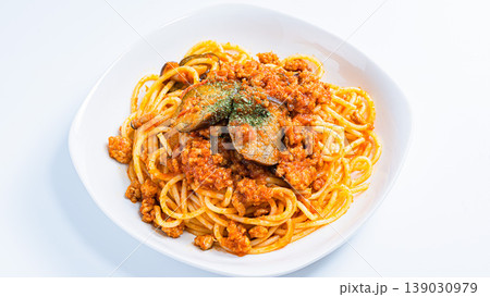 茄子のミートソースパスタ ボロネーゼ風スパゲッティ 139030979