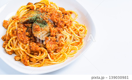 茄子のミートソースパスタ ボロネーゼ風スパゲッティ 139030981