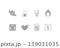 シンプルなヘルスケア関連のアイコンセット（モノクロ 139031035