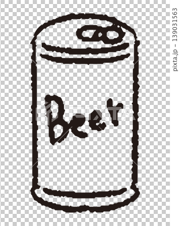 啤酒罐的線條畫 139031563