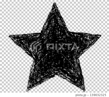 クレヨンタッチの図形素材・星型 139032325