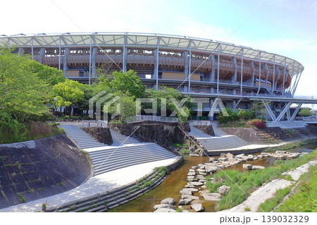 パロマ瑞穂スタジアム 山崎川 親水公園側(愛知県名古屋市) パロマ瑞穂スタジアム 山崎川 親水公園側(愛知県名古屋市) 139032329