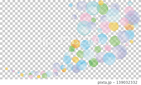 Watercolor-style, soft pastel-colored fluffy dots 139032332