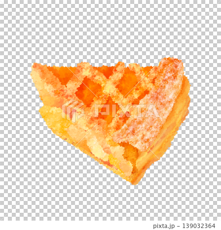 焼菓子_アップルパイ_水彩タッチ 139032364