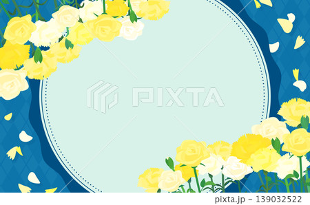 カーネーションと薔薇の父の日テンプレート2_文字なし_横 139032522