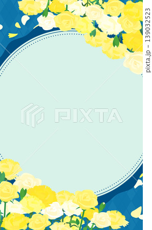 カーネーションと薔薇の父の日テンプレート2_文字なし_縦 139032523