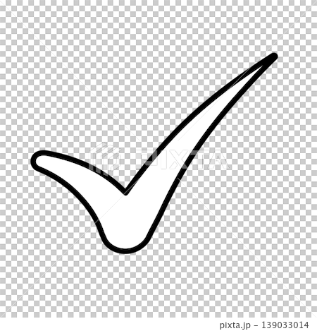チェックマークのシンプルなアイコンイラスト004 139033014