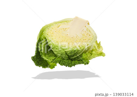 Fresh cabbage sits on display with vibrant colors, isolated, PNG Fresh cabbage sits on display with vibrant colors, isolated, PNG 139033114