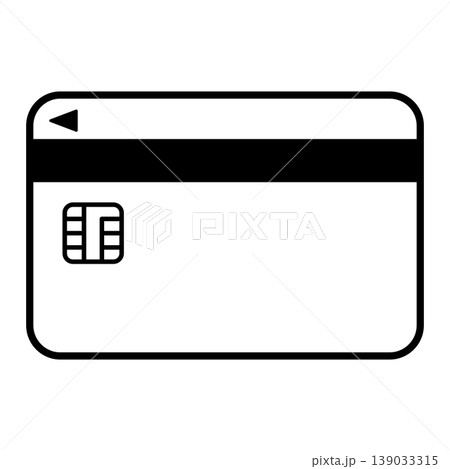 クレジットカードのシンプルなアイコンイラスト001 139033315