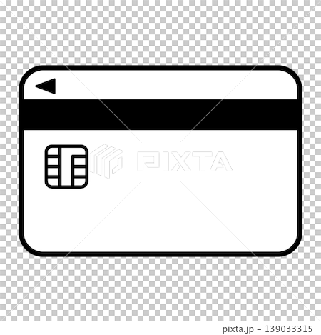 クレジットカードのシンプルなアイコンイラスト001 139033315