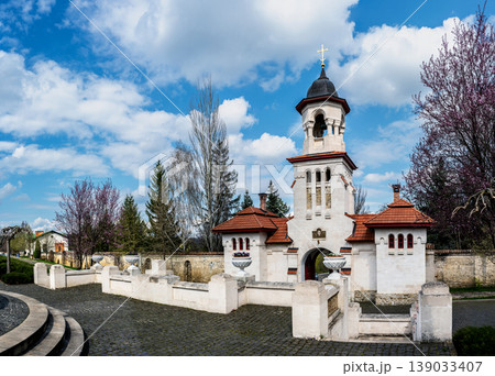 Entrance Gate and Cathedral of the Curchi Orthodox Monastery Entrance Gate and Cathedral of the Curchi Orthodox Monastery 139033407