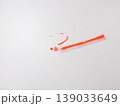Orange Cap And Red Smear On White Surface, Forensic Trace Evidence Capture For Crime Scene Analysis, Flat 139033649