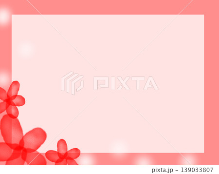 赤い花のカードイラスト 139033807