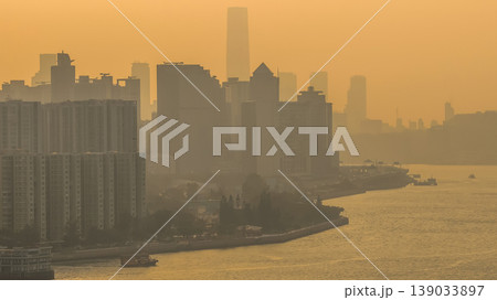 April 18 2026 North Point Harbour Skyline In Haze 139033897