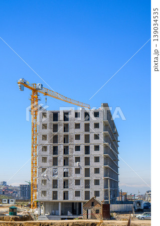 High-rise construction with crane High-rise construction with crane 139034535