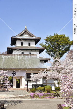 春の北海道松前町で松前城址公園の風景を撮影 139034797