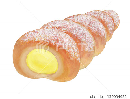 カスタードクリームコロネのイラスト 139034922