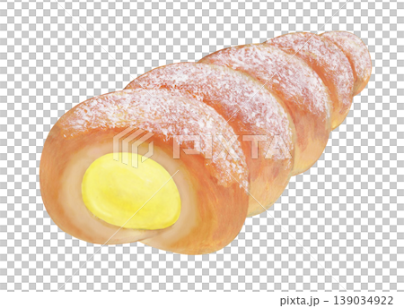 カスタードクリームコロネのイラスト 139034922