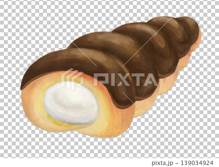 奶油巧克力甜筒的插圖 139034924