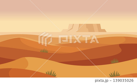 Canyon Across Sand Waves Flat Design Canyon Across Sand Waves Flat Design 139035026