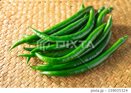 Green chili peppers Green chili peppers 139035324