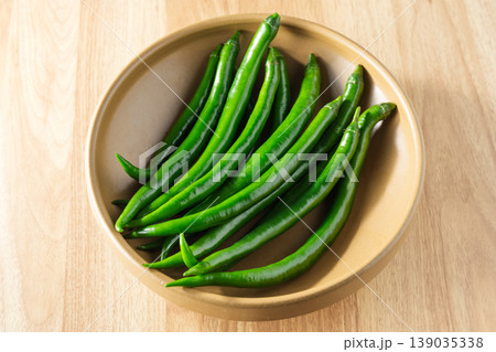Green chili peppers Green chili peppers 139035338