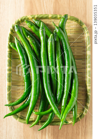 Green chili peppers Green chili peppers 139035351