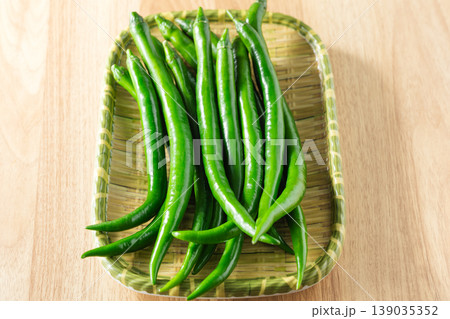 Green chili peppers Green chili peppers 139035352