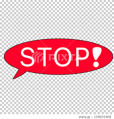 ストップ 吹き出し ストップ 吹き出し 139035408