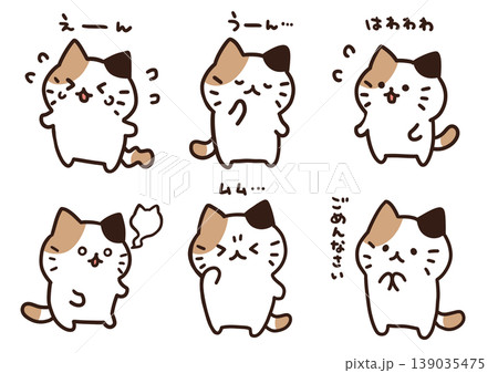 猫のイラスト表情セット 猫のイラスト表情セット 139035475