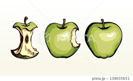 Stub from Apple. Vector drawing Stub from Apple. Vector drawing 139035651