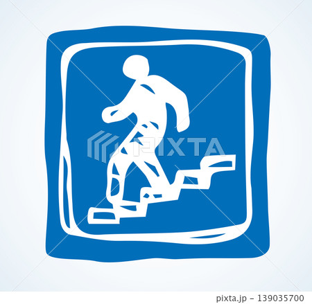 Road sign. Underground crossing. Vector drawing 139035700
