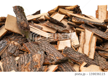 photo of a pile of chopped firewood photo of a pile of chopped firewood 139036115
