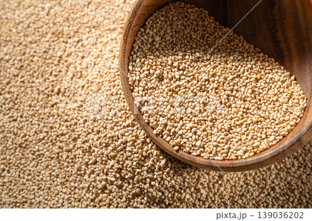 White sesame seeds 139036202