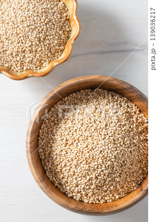 White sesame seeds 139036217