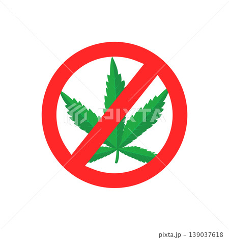 No Marijuana Sign Illustration No Marijuana Sign Illustration 139037618