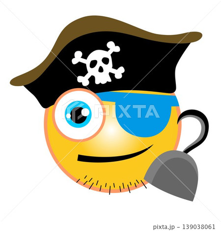 vector cartoon of pirate emoji 139038061
