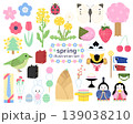春のイラストセット1 139038210
