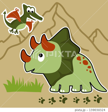 cute dinosaurs vector cartoon illustration 139038324