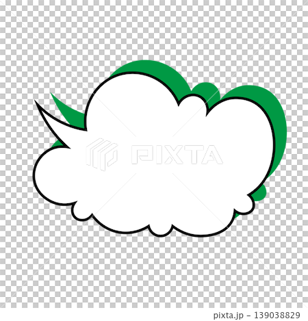 簡單的雲朵形對話框插圖素材(白色背景) 簡單的雲朵形對話框插圖素材(白色背景) 139038829