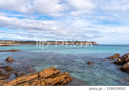 Stokes Bay Beach with white sand and turquoise water, Australia 139039042
