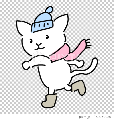 Cats having a snowball fight Cats having a snowball fight 139039080