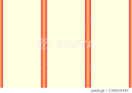 Rold texture textile fabric, fluffy stripe vector pattern. Vttire seamless lines vertical background in red and light yellow colors. 139039397