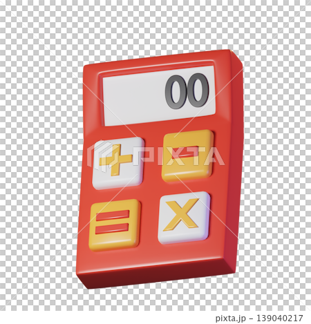 Calculator. Isolated on transparent background. 3D illustration. High resolution Calculator. Isolated on transparent background. 3D illustration. High resolution 139040217