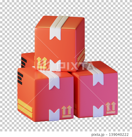 Box. Isolated on transparent background. 3D illustration. High resolution Box. Isolated on transparent background. 3D illustration. High resolution 139040222